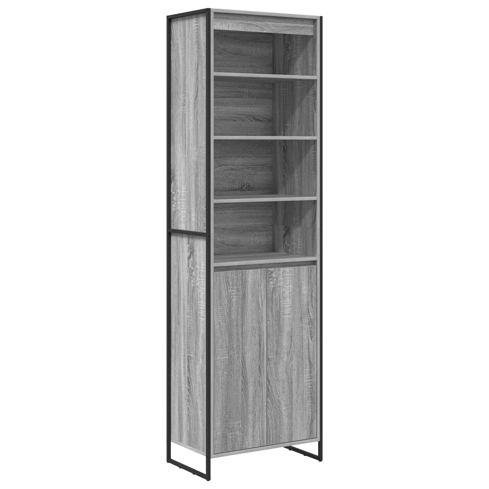 Aukšti spintelės 2 pcs Pilkas Sonoma 60 x 36 x 300 cm