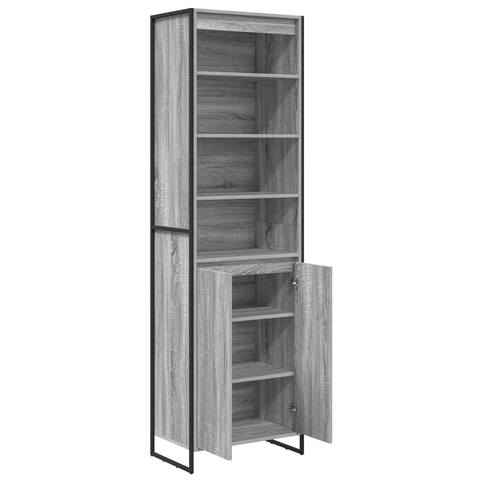 Aukšti spintelės 2 pcs Pilkas Sonoma 60 x 36 x 300 cm