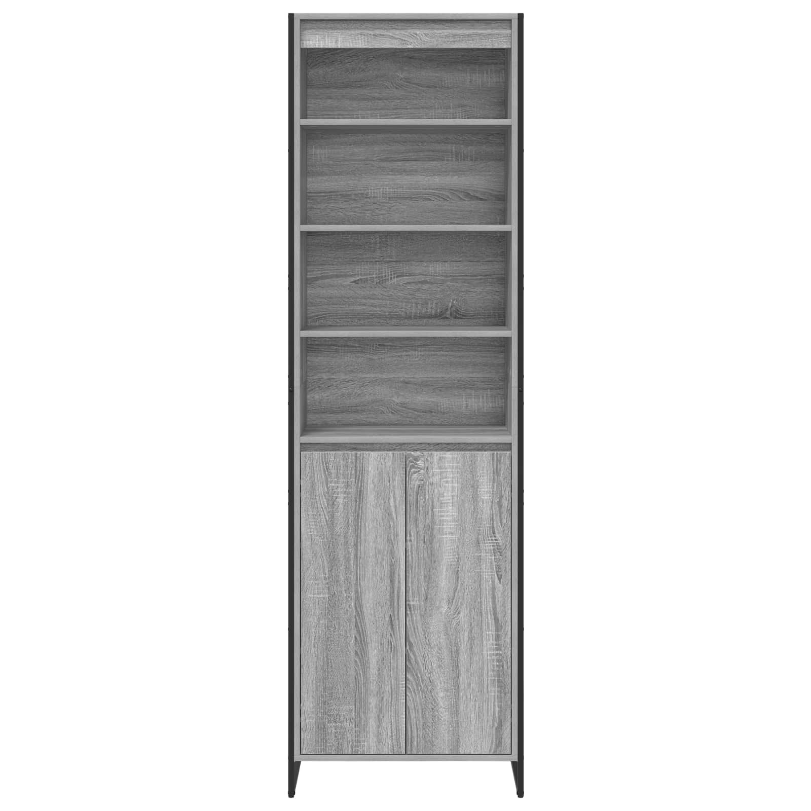 Aukšti spintelės 2 pcs Pilkas Sonoma 60 x 36 x 300 cm
