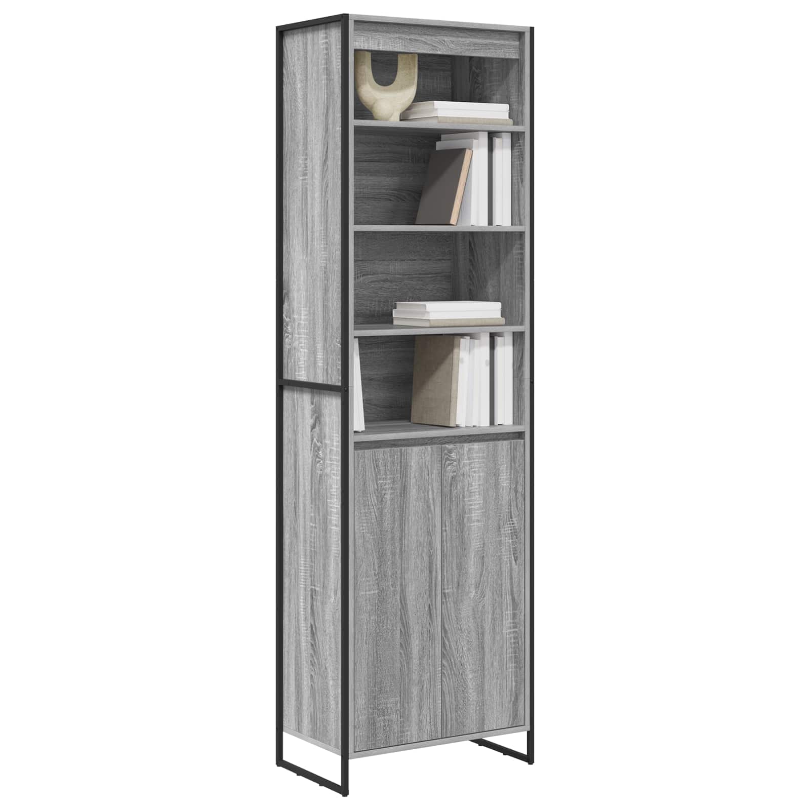 Aukšti spintelės 2 pcs Pilkas Sonoma 60 x 36 x 300 cm