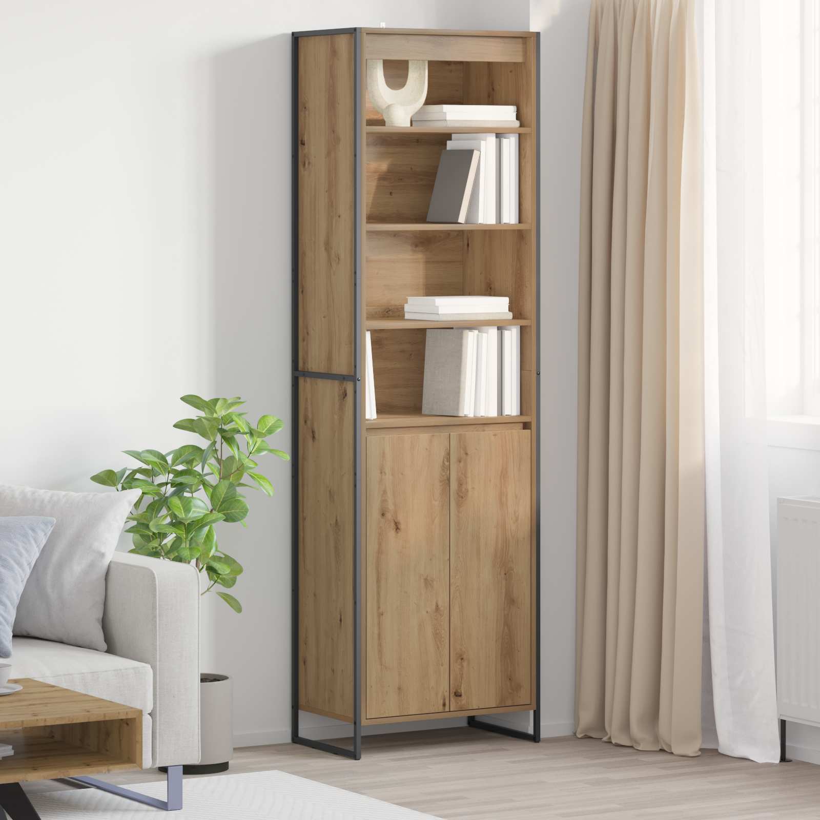 Aukšti spintelės 2 pcs Meistrų ąžuolas 60 x 36 x 300 cm