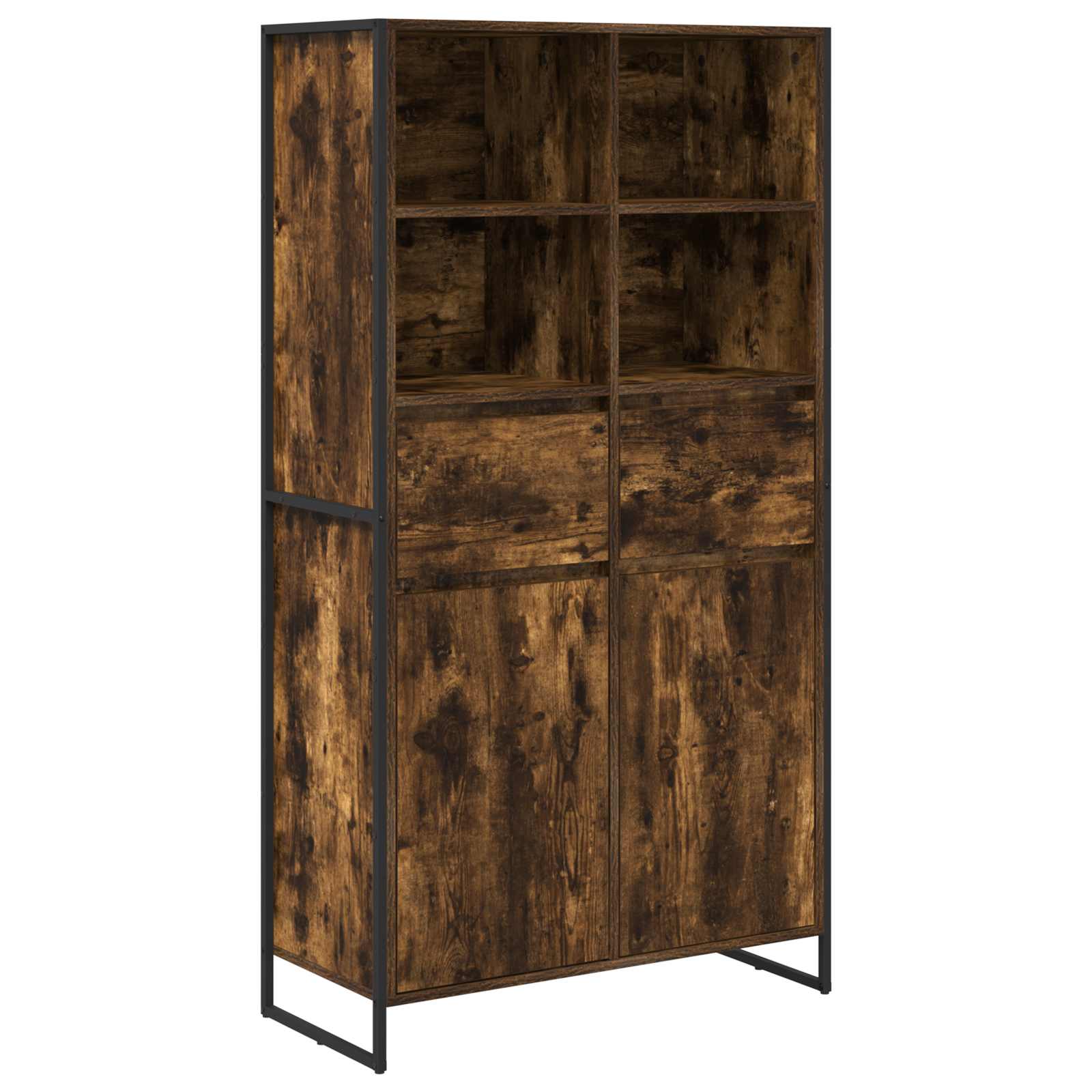 Kumode ar 2 atvilktnēm Dūmu ozols 81 x 36 x 150.5 cm