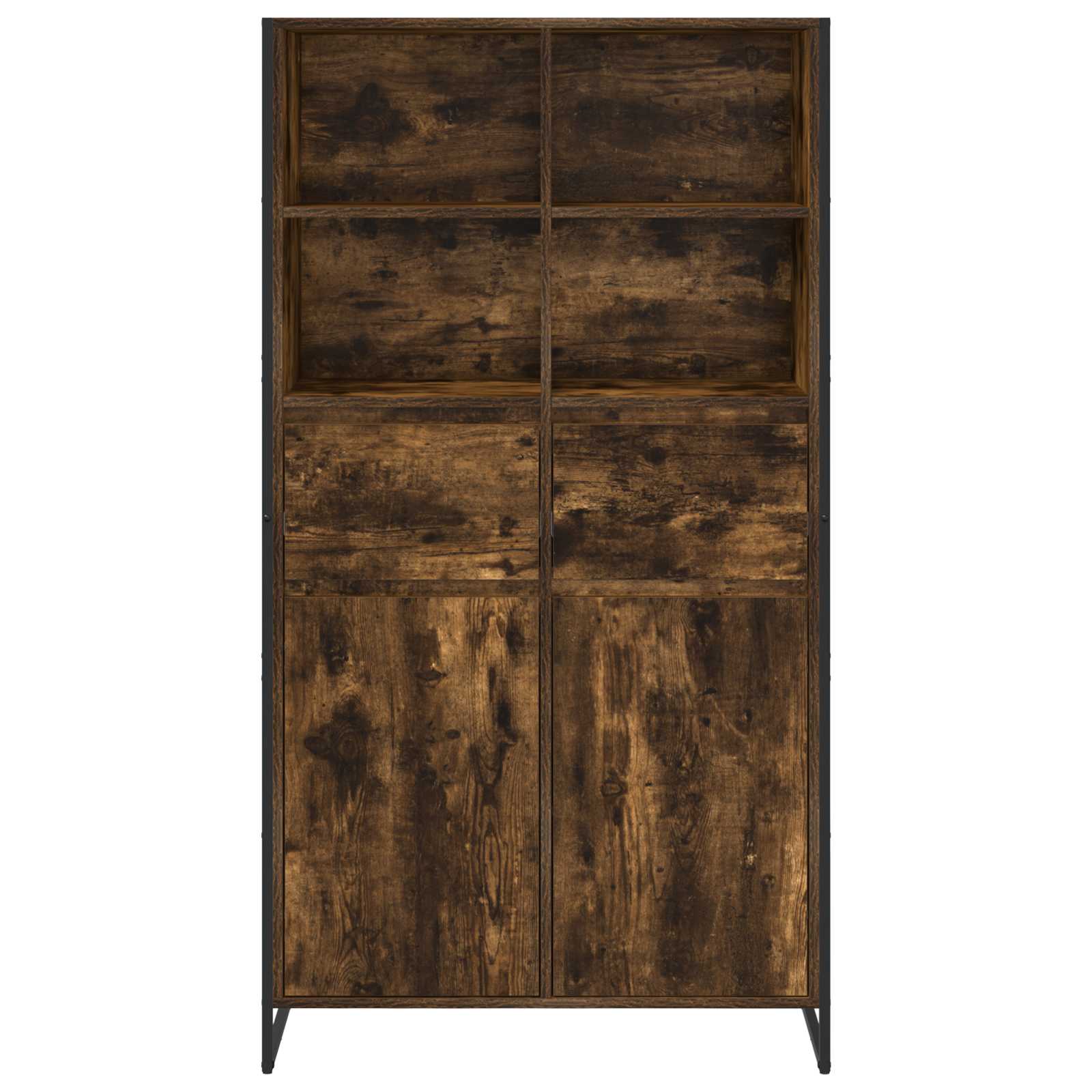 Kumode ar 2 atvilktnēm Dūmu ozols 81 x 36 x 150.5 cm