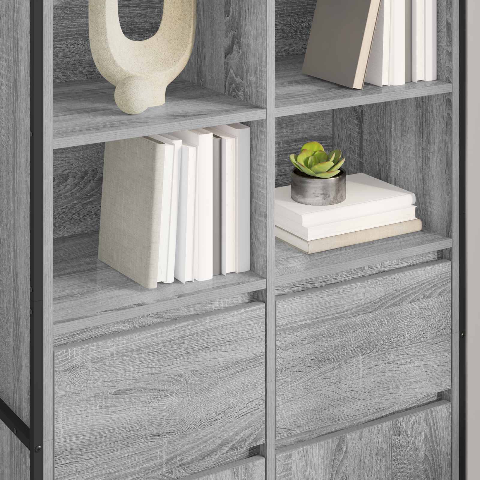 Kabal 2 pcs Grey Sonoma 81 x 36 x 150.5 cm Engineered Wood