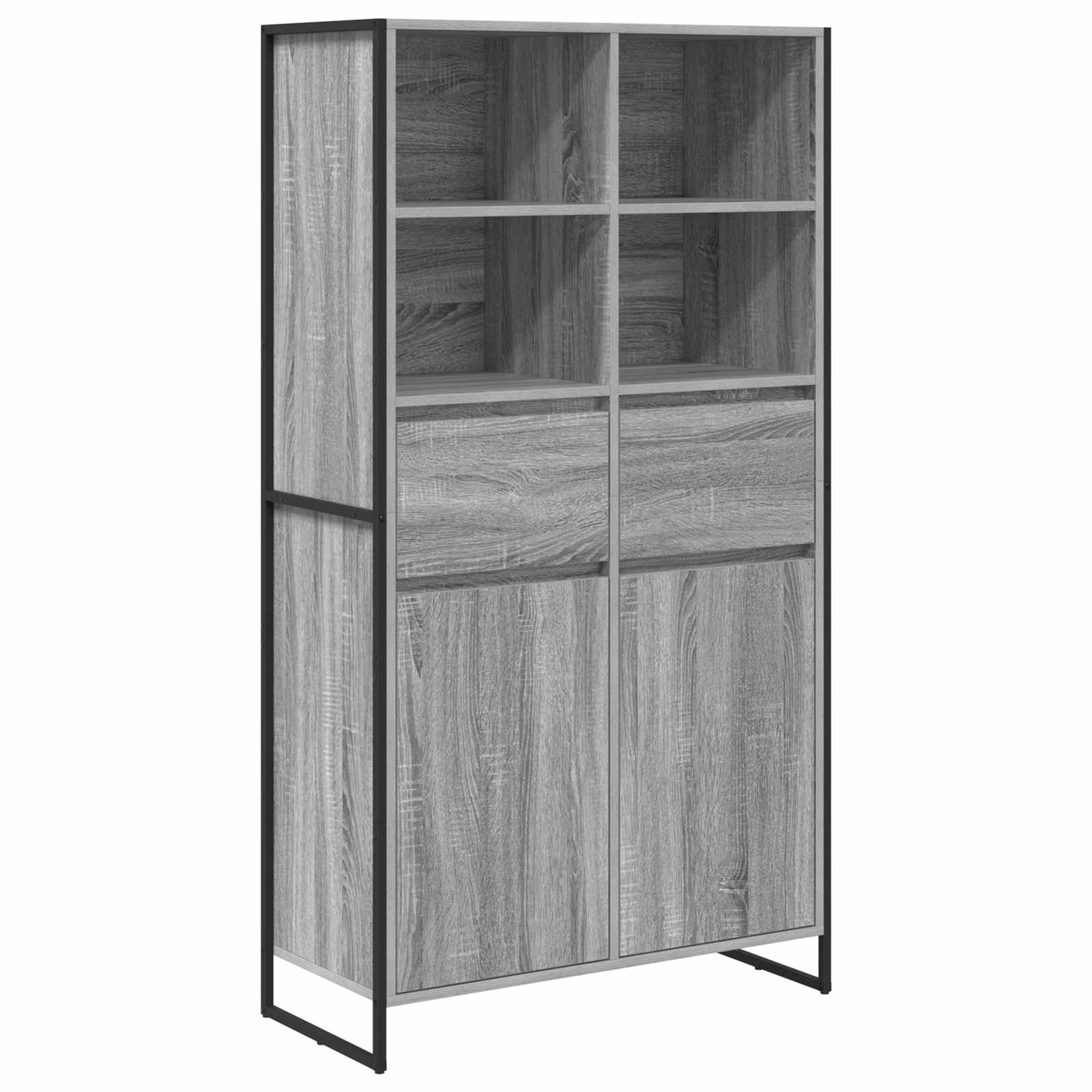 Kabal 2 pcs Grey Sonoma 81 x 36 x 150.5 cm Engineered Wood
