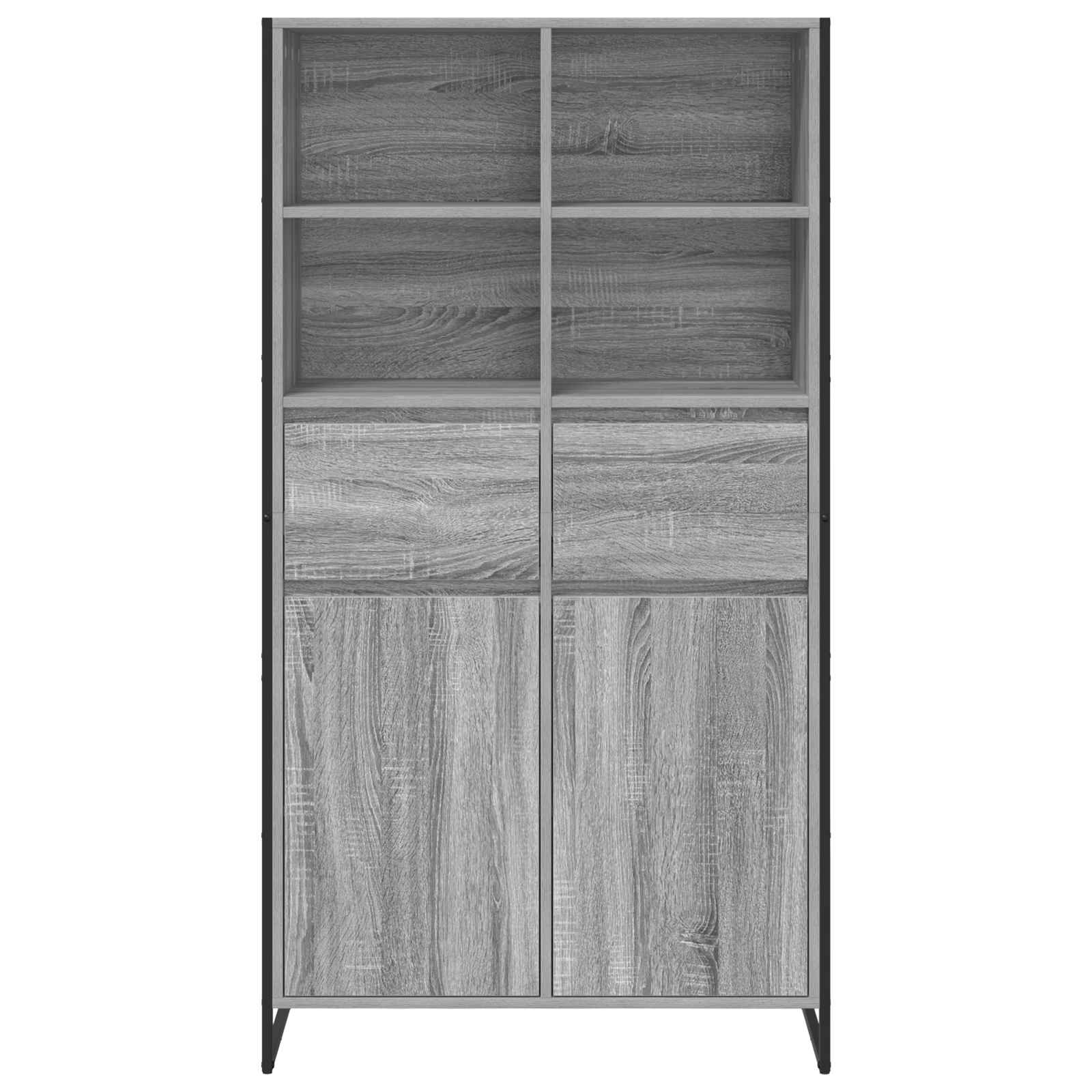 Kabal 2 pcs Grey Sonoma 81 x 36 x 150.5 cm Engineered Wood