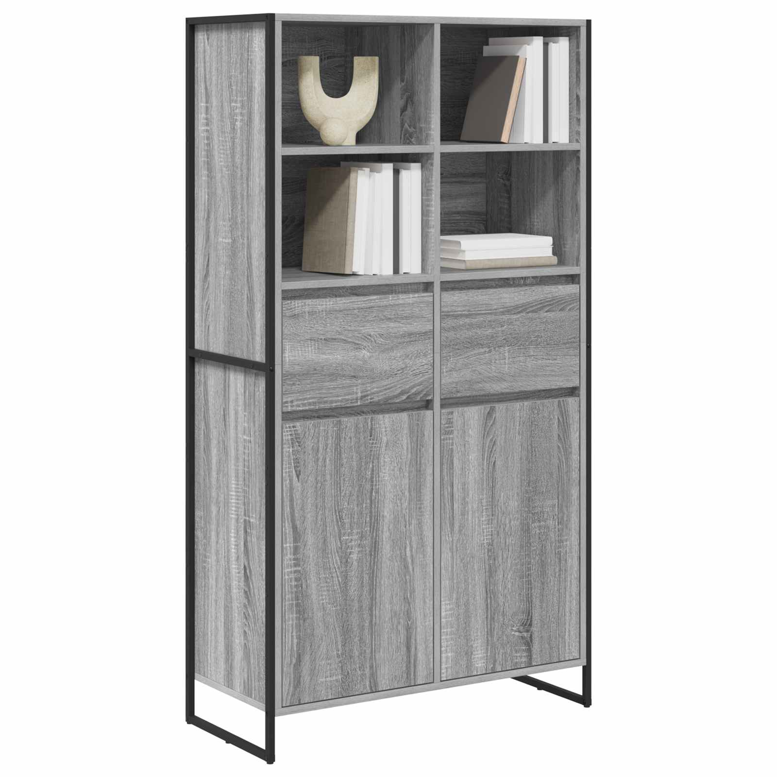 Kabal 2 pcs Grey Sonoma 81 x 36 x 150.5 cm Engineered Wood