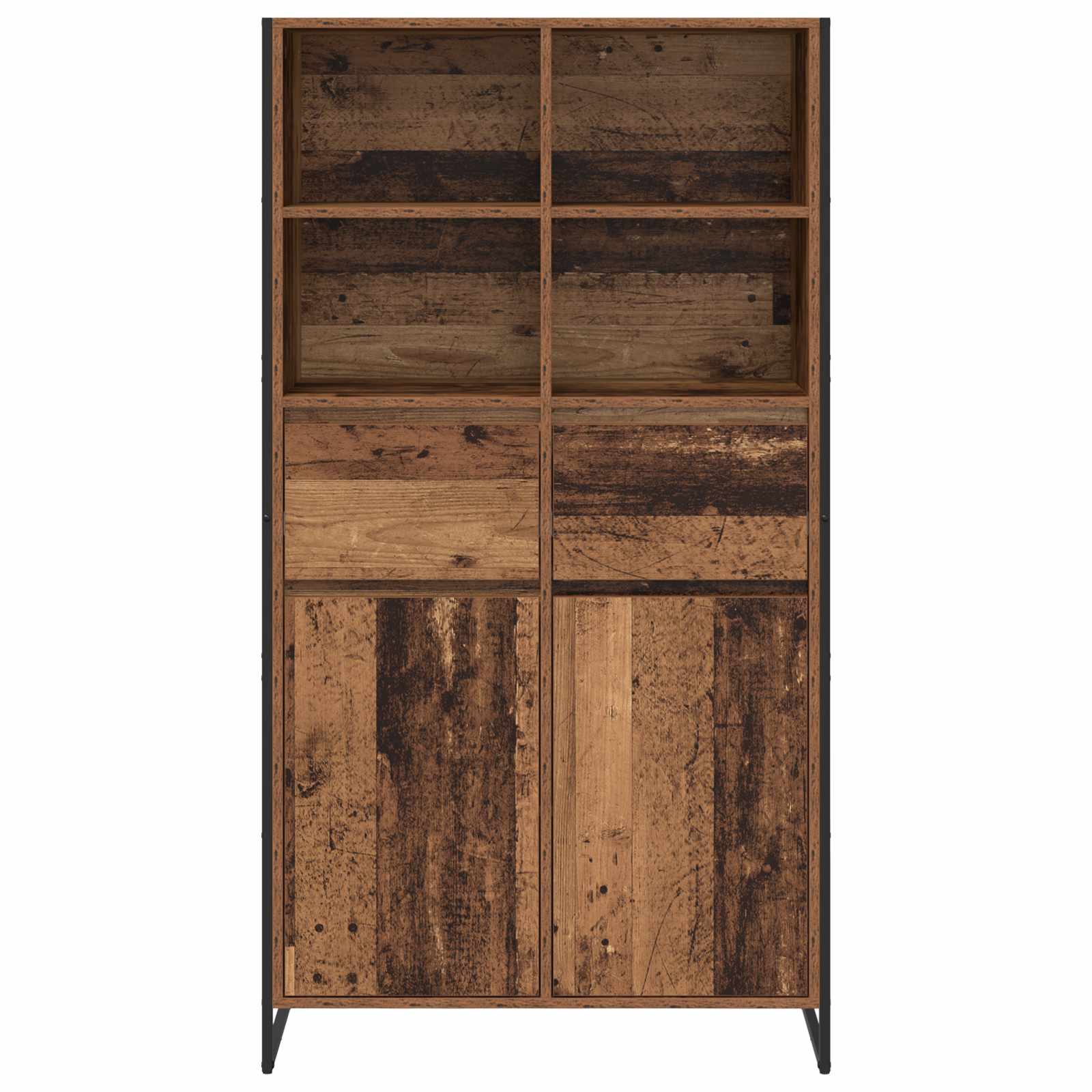 Kabalas su stalčių 2 pcs Senovinis medis 81 x 36 x 150.5 cm