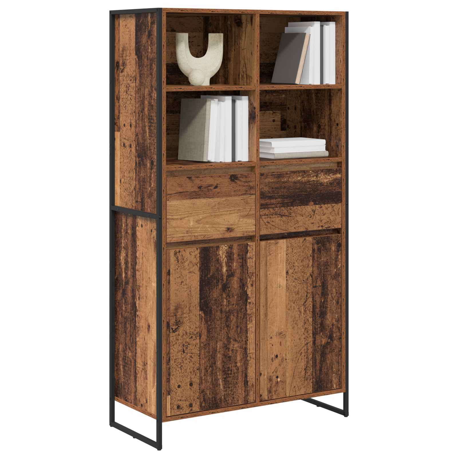 Kabalas su stalčių 2 pcs Senovinis medis 81 x 36 x 150.5 cm