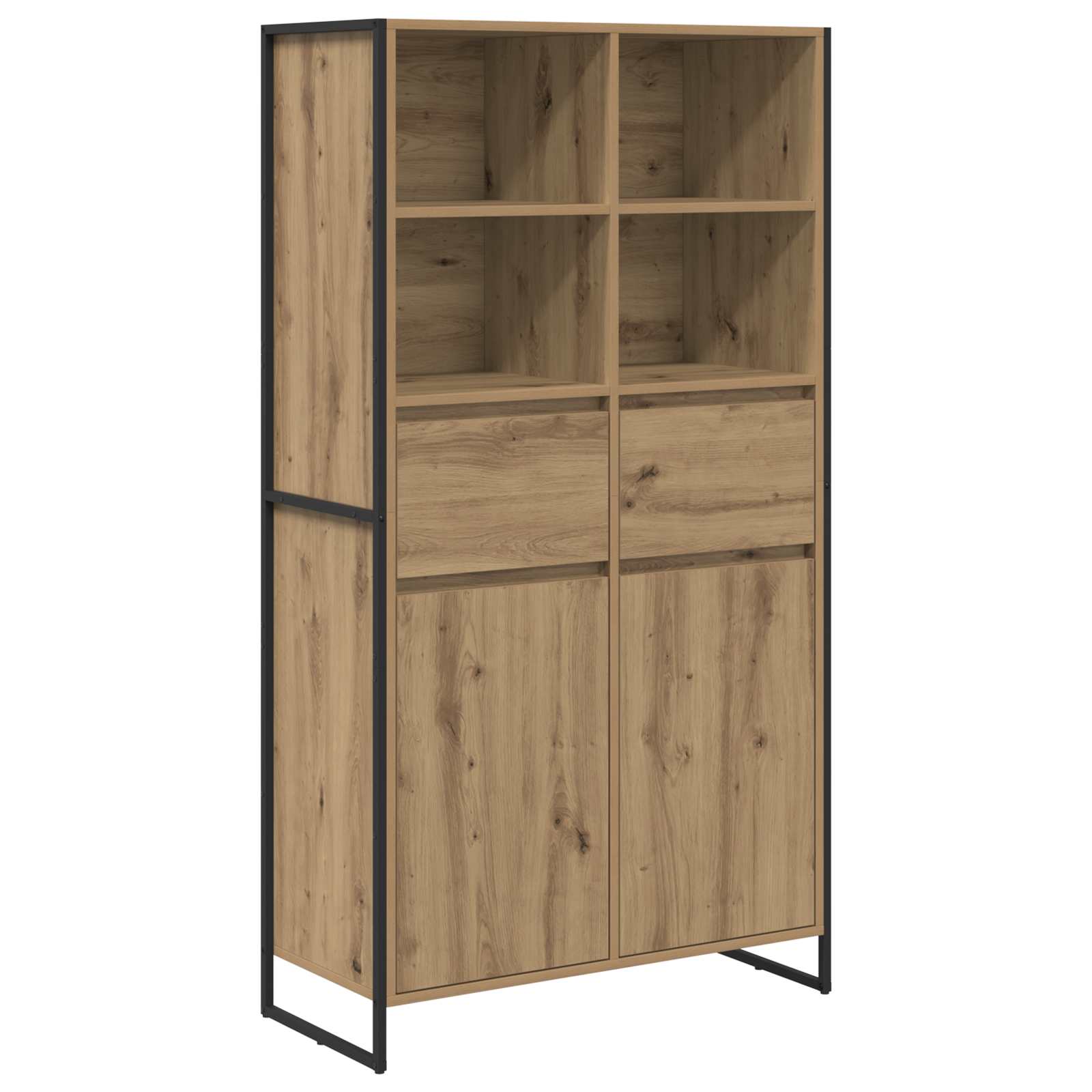 Kabalas su stalčių 2 pcs Meistrų ąžuolas 81 x 36 x 150.5 cm