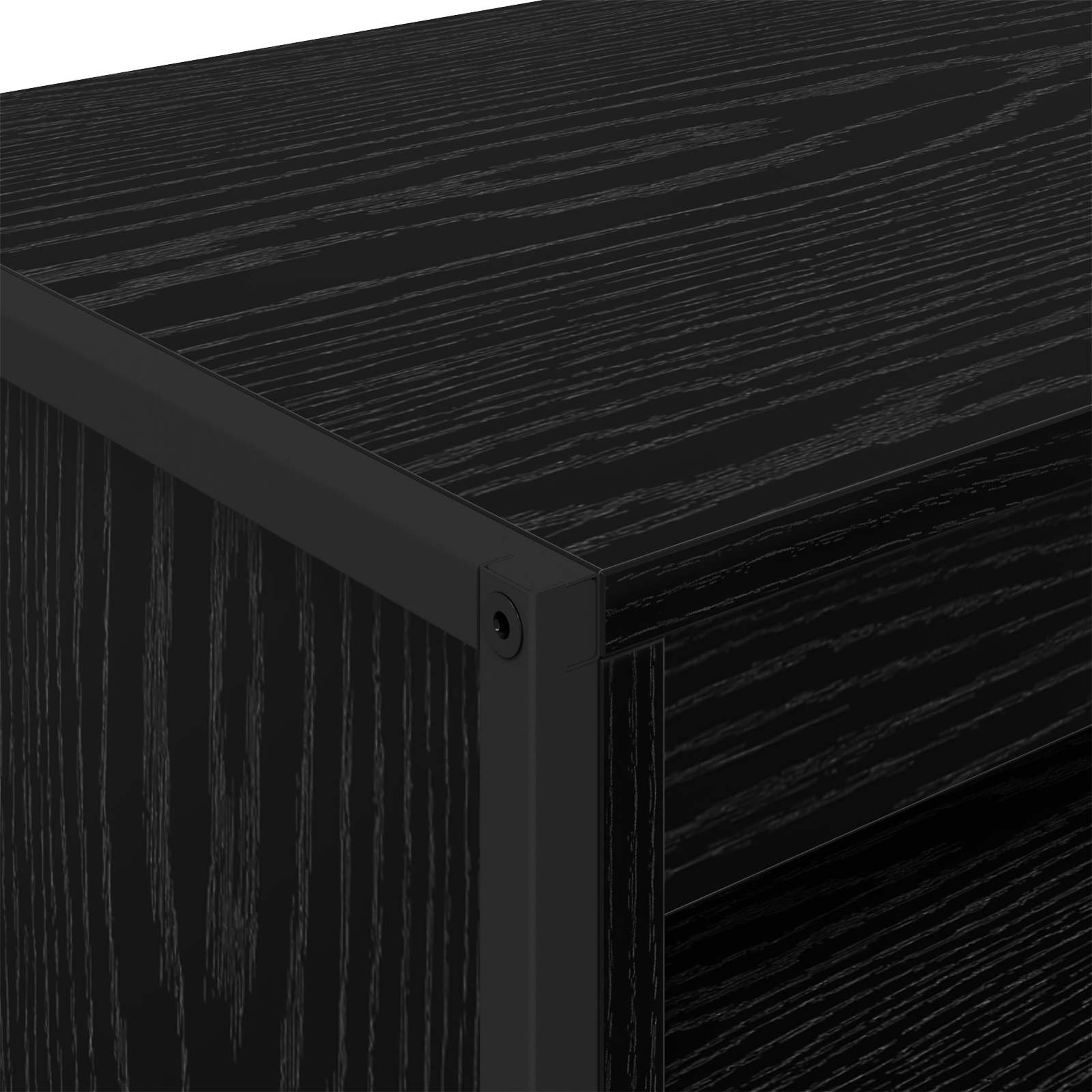 Tall Cabinets 2 pcs Black Oak 60 x 36 x 300 cm