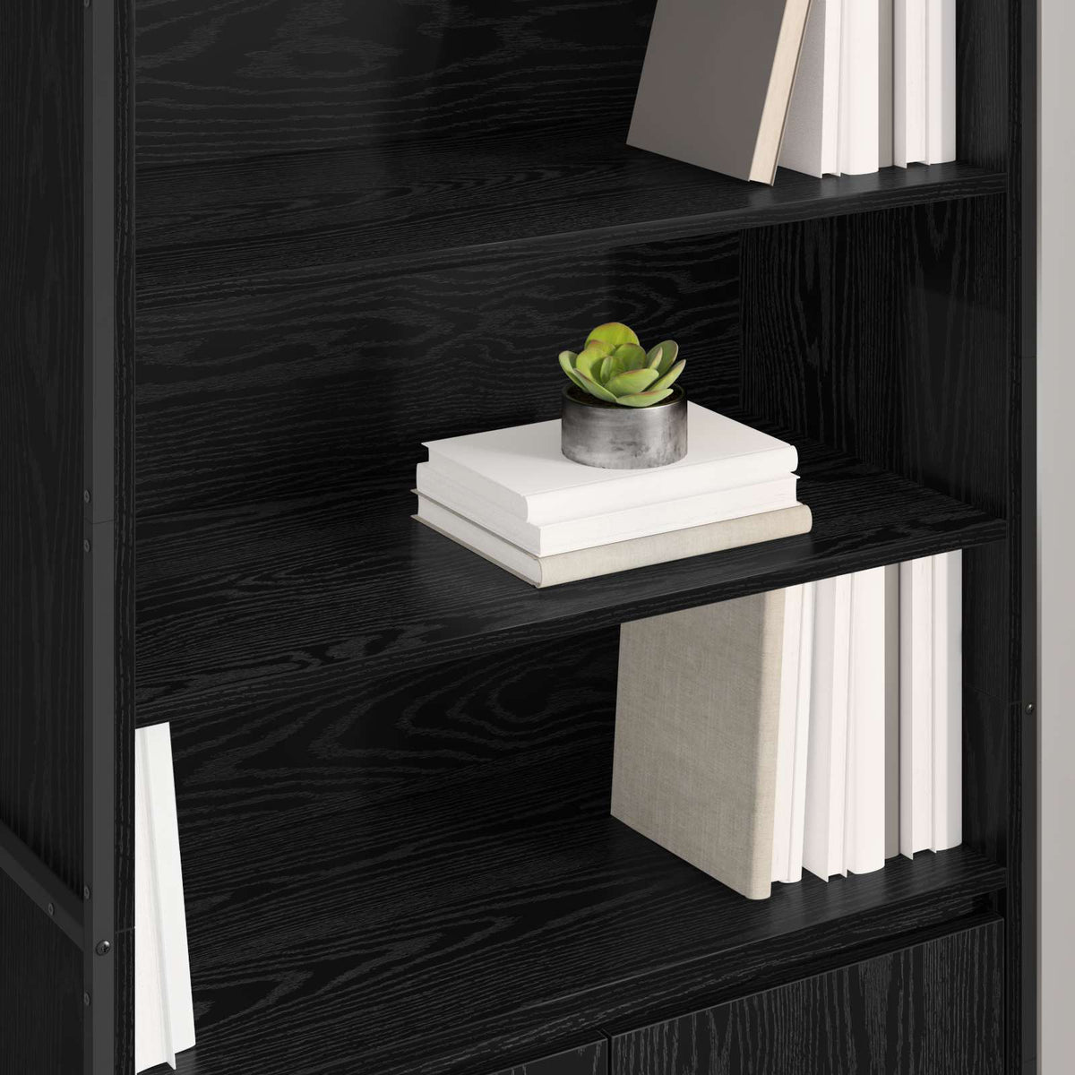 Tall Cabinets 2 pcs Black Oak 60 x 36 x 300 cm