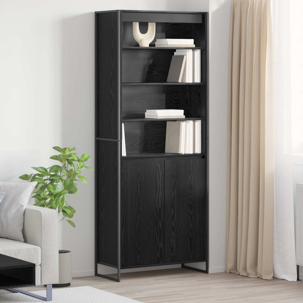 Tall Cabinets 2 pcs Black Oak 60 x 36 x 300 cm