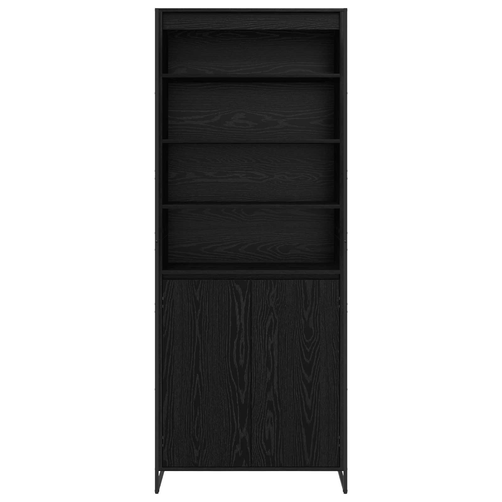 Tall Cabinets 2 pcs Black Oak 60 x 36 x 300 cm