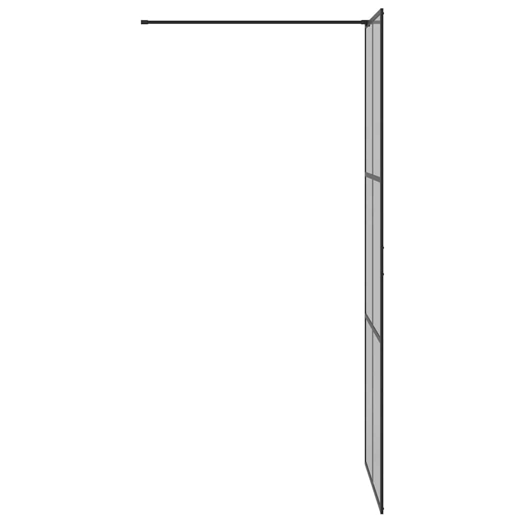 Įėjimo dušo siena Juoda 80 x 195 cm grūdintas stiklas