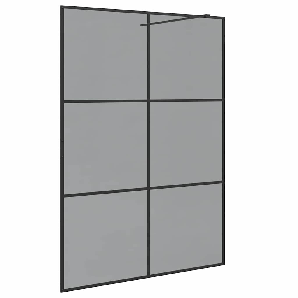 Įėjimo dušo siena Juoda 140 x 195 cm grūdintas stiklas