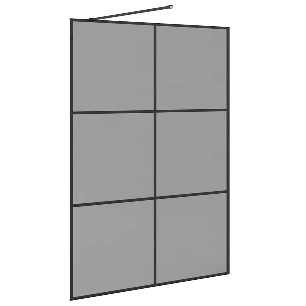 Įėjimo dušo siena Juoda 140 x 195 cm grūdintas stiklas