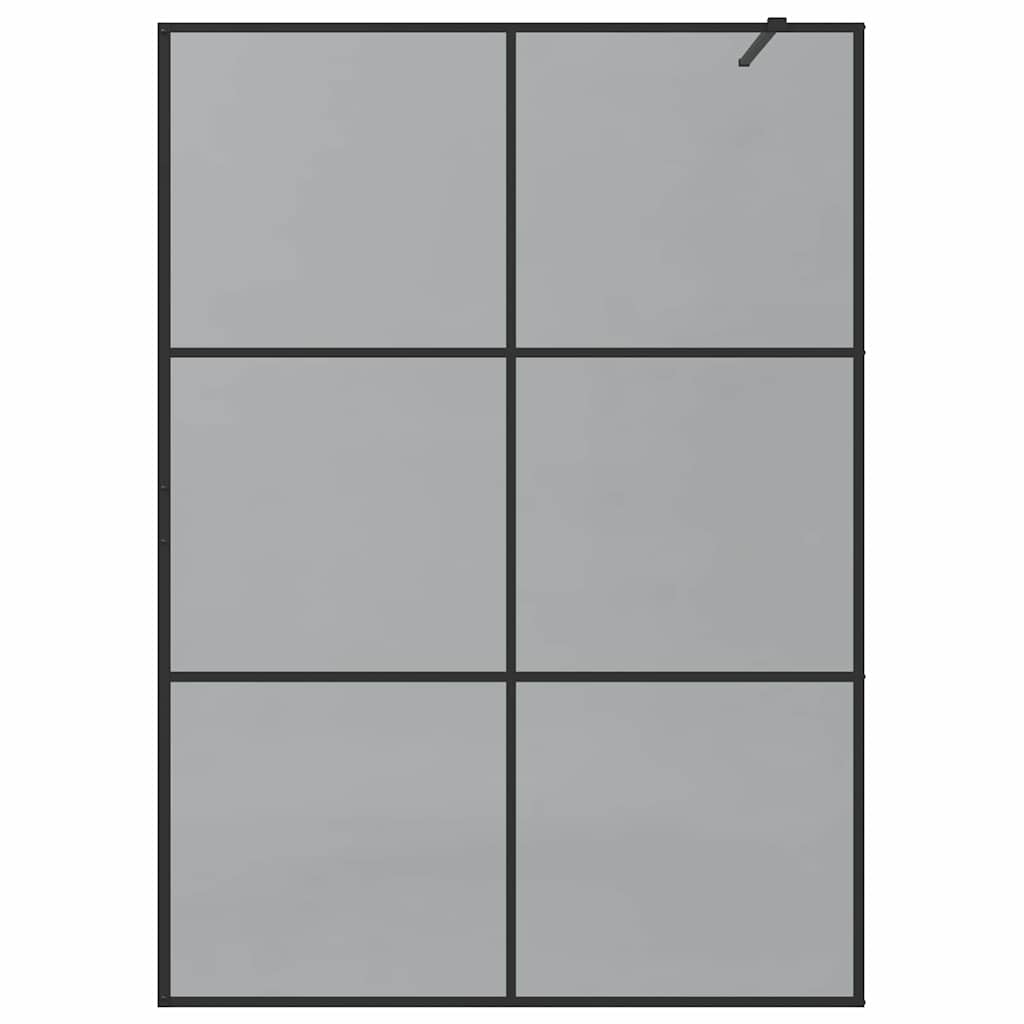 Įėjimo dušo siena Juoda 140 x 195 cm grūdintas stiklas