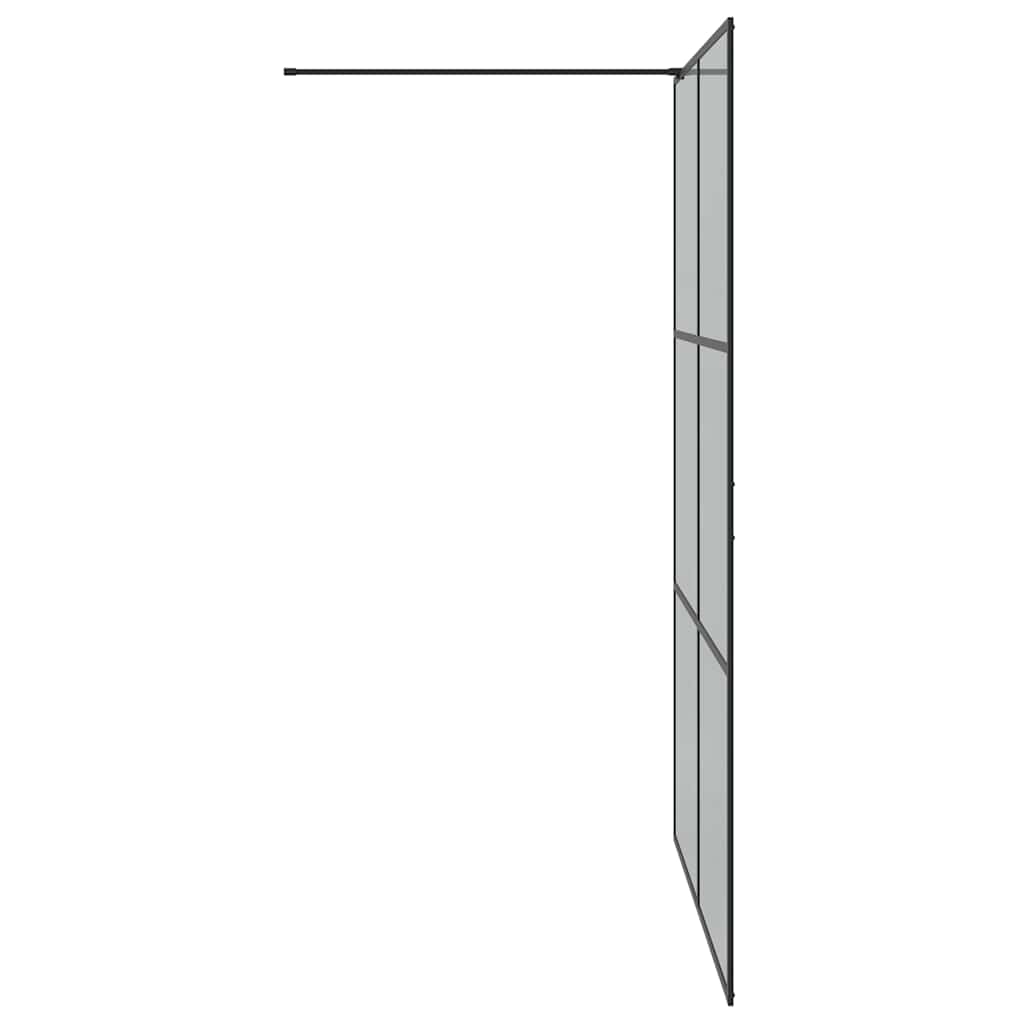 Įėjimo dušo siena Juoda 140 x 195 cm grūdintas stiklas