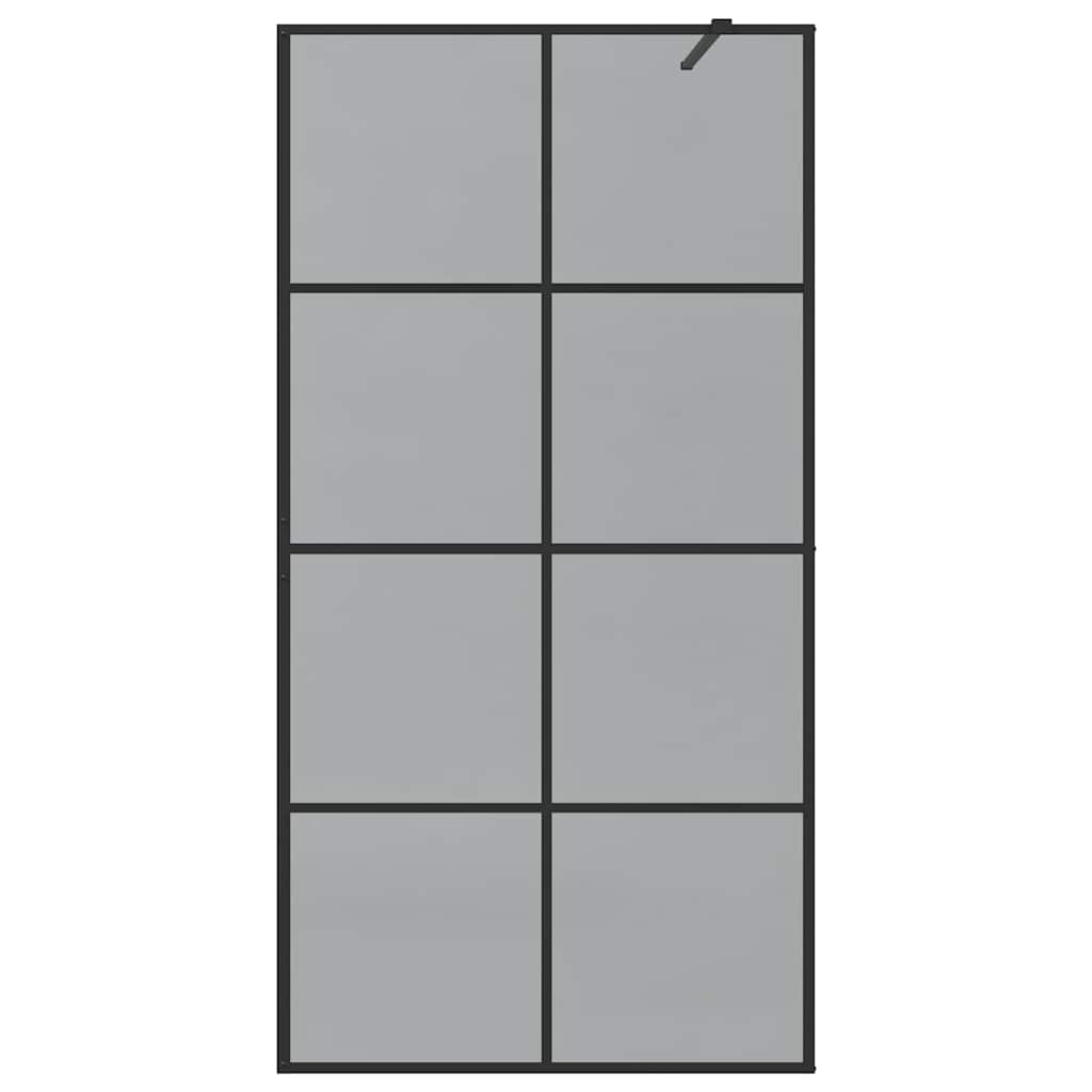 Įėjimo dušo siena Juoda 100 x 195 cm grūdintas stiklas