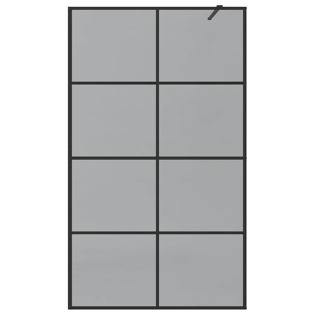 Įėjimo dušo siena Juoda 115 x 195 cm grūdintas stiklas