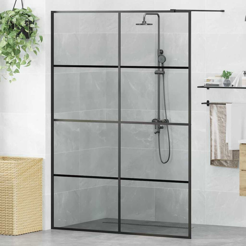 Įėjimo dušo siena Juoda 140 x 195 cm grūdintas stiklas