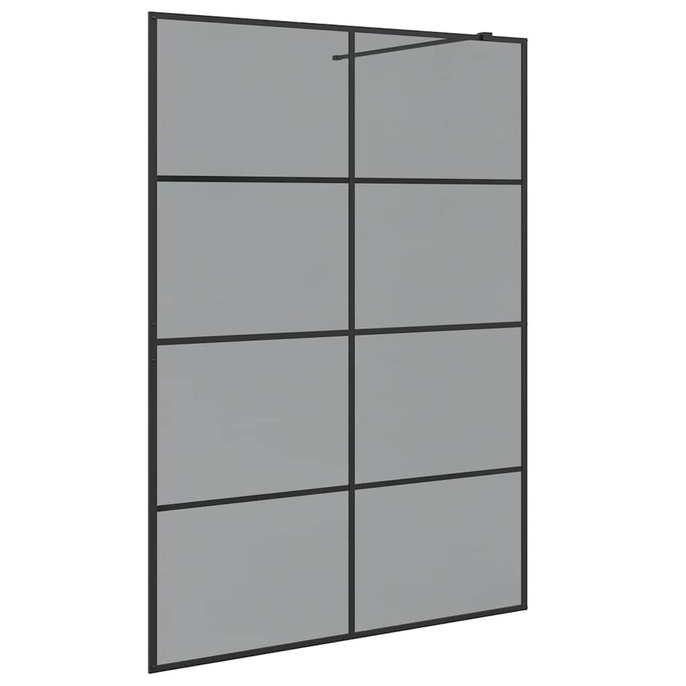 Įėjimo dušo siena Juoda 140 x 195 cm grūdintas stiklas