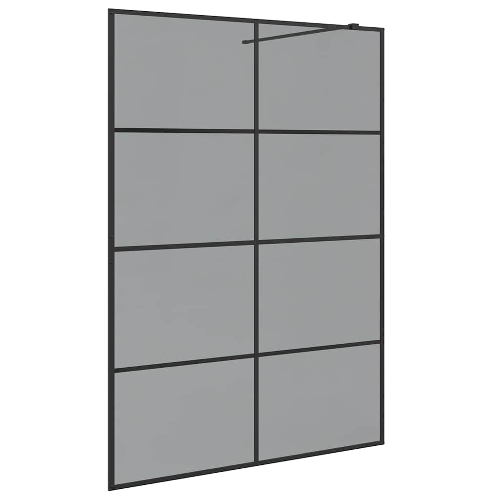 Įėjimo dušo siena Juoda 140 x 195 cm grūdintas stiklas