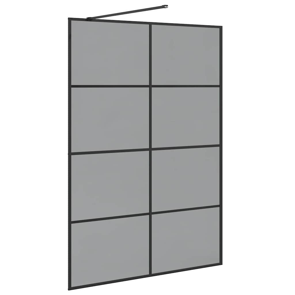 Įėjimo dušo siena Juoda 140 x 195 cm grūdintas stiklas