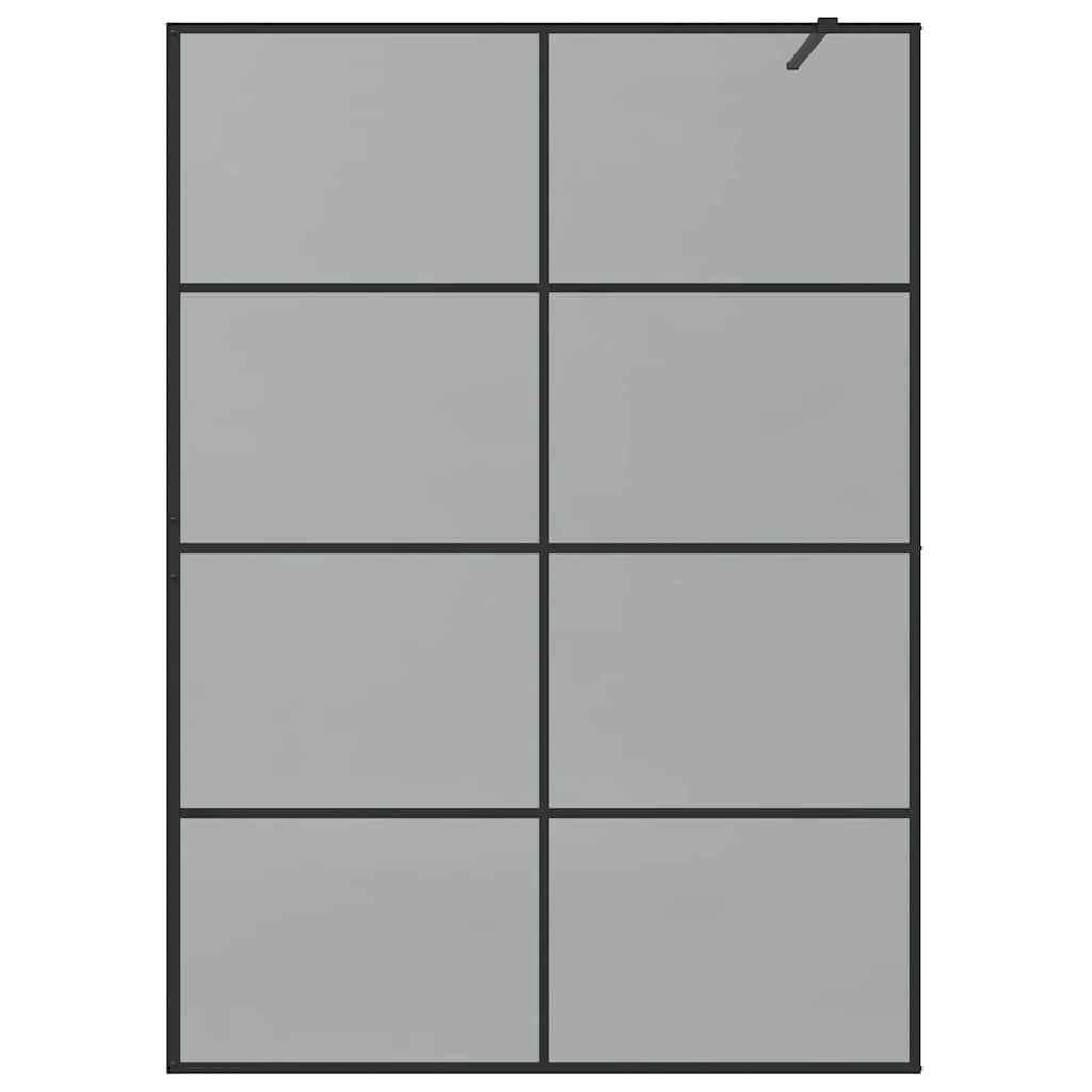 Įėjimo dušo siena Juoda 140 x 195 cm grūdintas stiklas