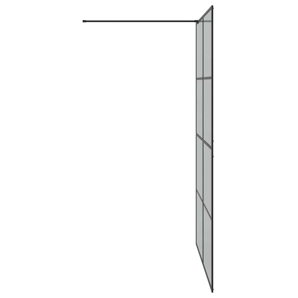 Įėjimo dušo siena Juoda 140 x 195 cm grūdintas stiklas