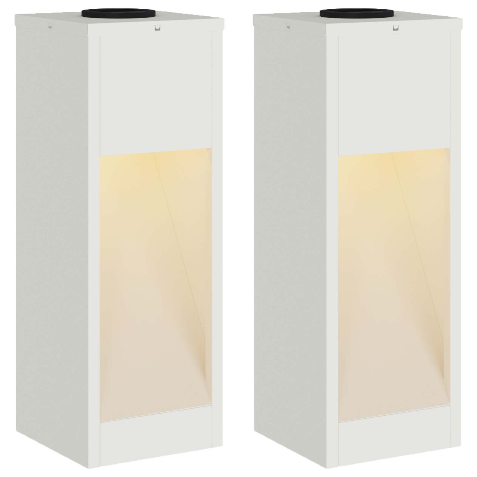 Saulės LED takų šviestuvas 2 pcs Balta Šaltai valcuotas plienas