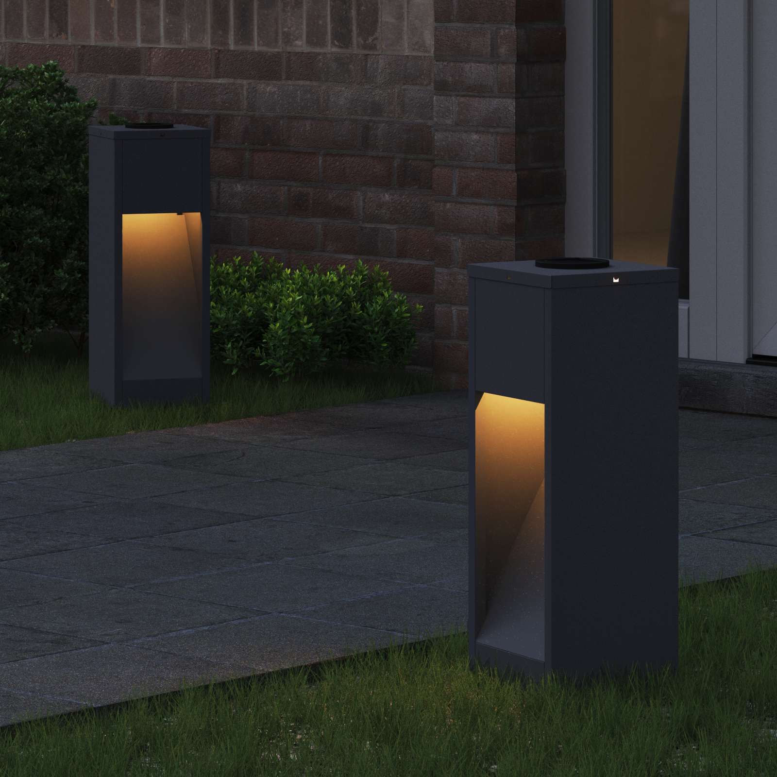 Solar LED path light 2 pcs Anthracite