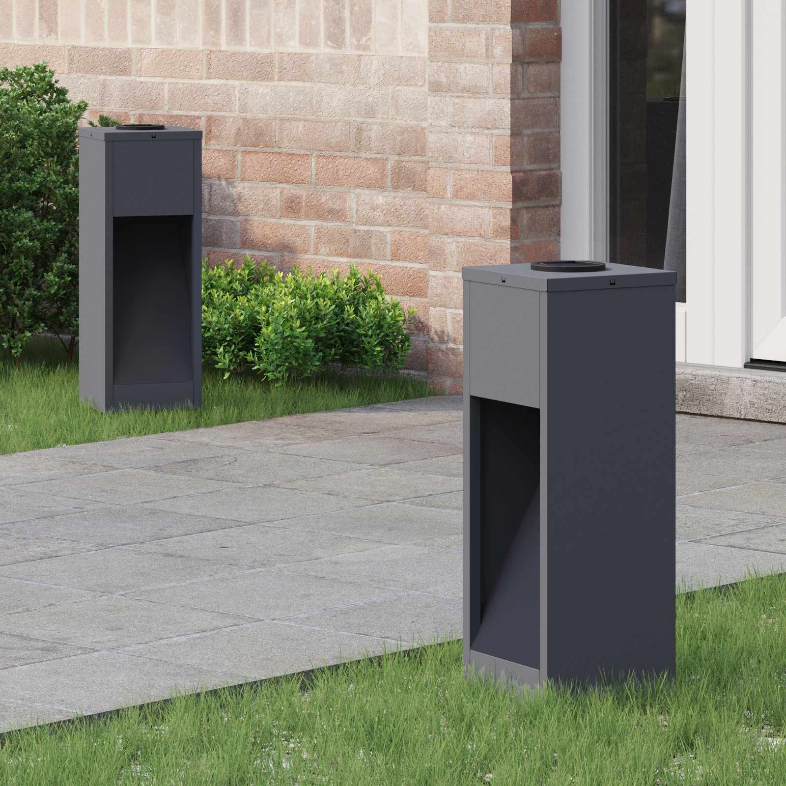 Solar LED path light 2 pcs Anthracite