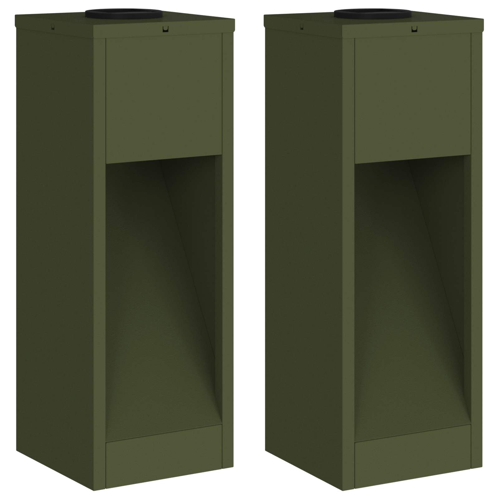 Solar LED Path Light 2 pcs Olive green