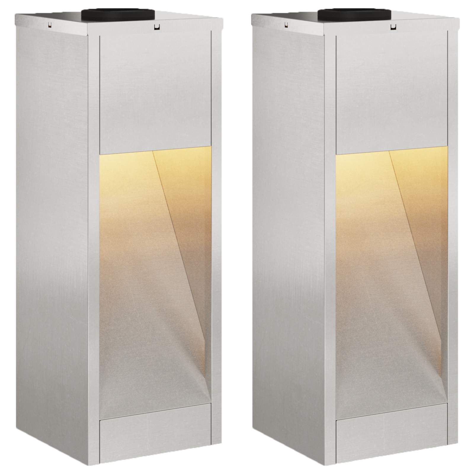 Saulės LED takų šviestuvas 2 pcs Nerūdijantis Plienas