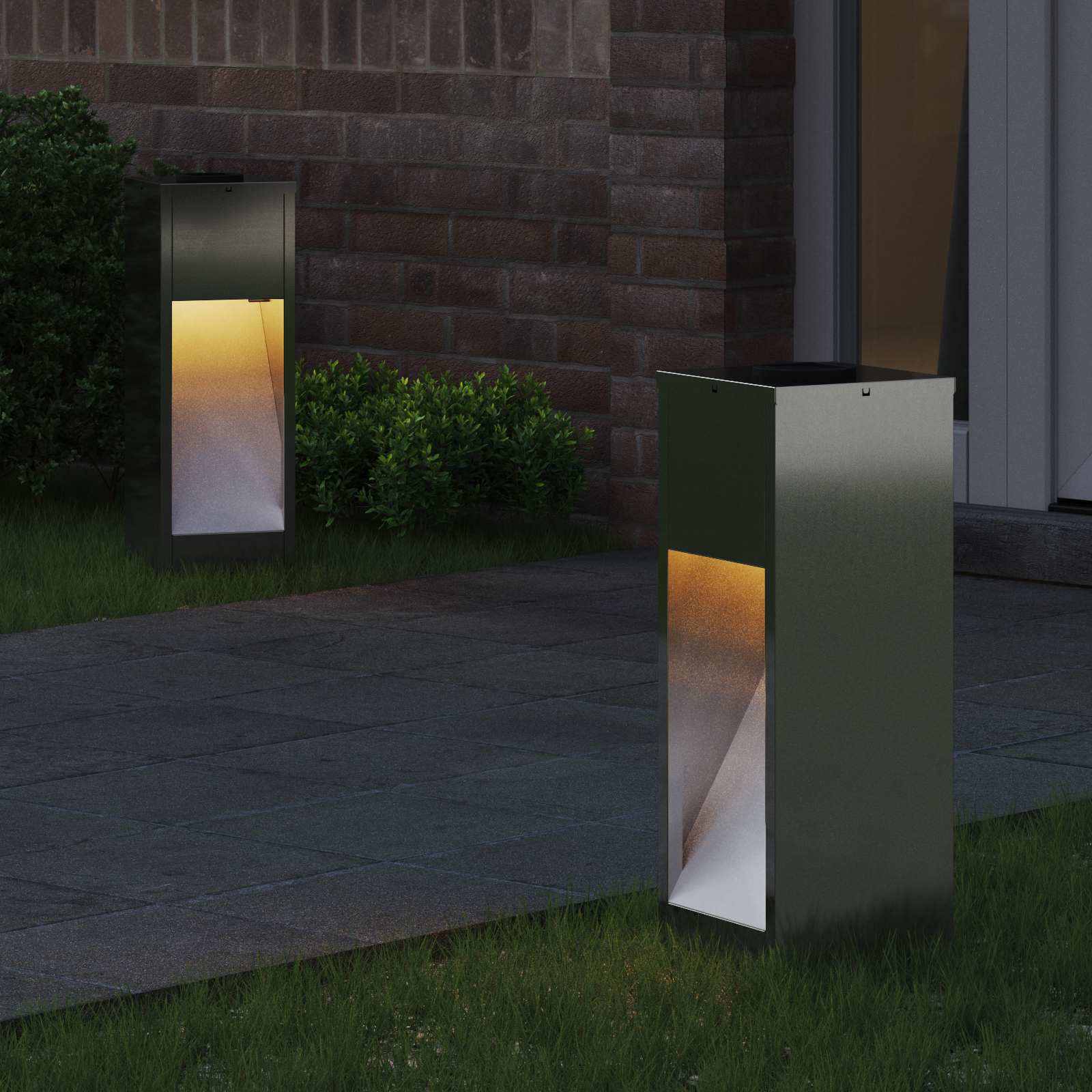 Saulės LED takų šviestuvas 2 pcs Cinkuotas Cinkuotas