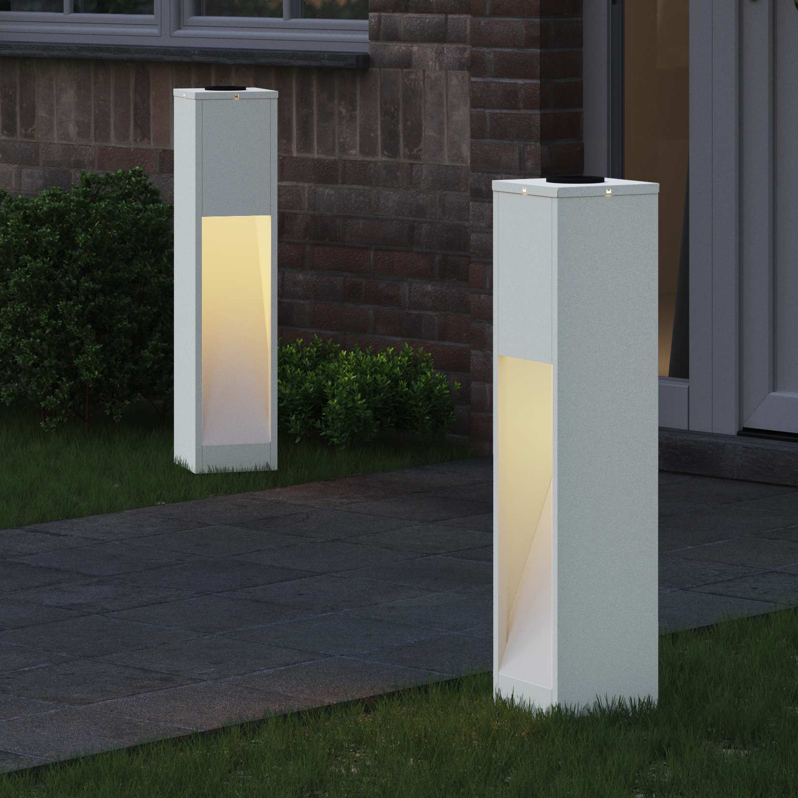 Saulės LED takų šviestuvas 2 pcs Balta Šaltai valcuotas plienas