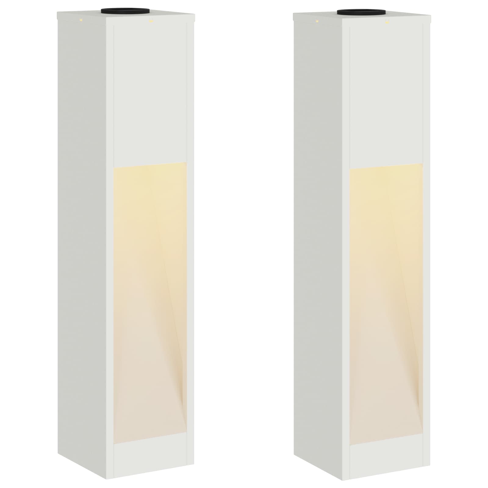 Saulės LED takų šviestuvas 2 pcs Balta Šaltai valcuotas plienas