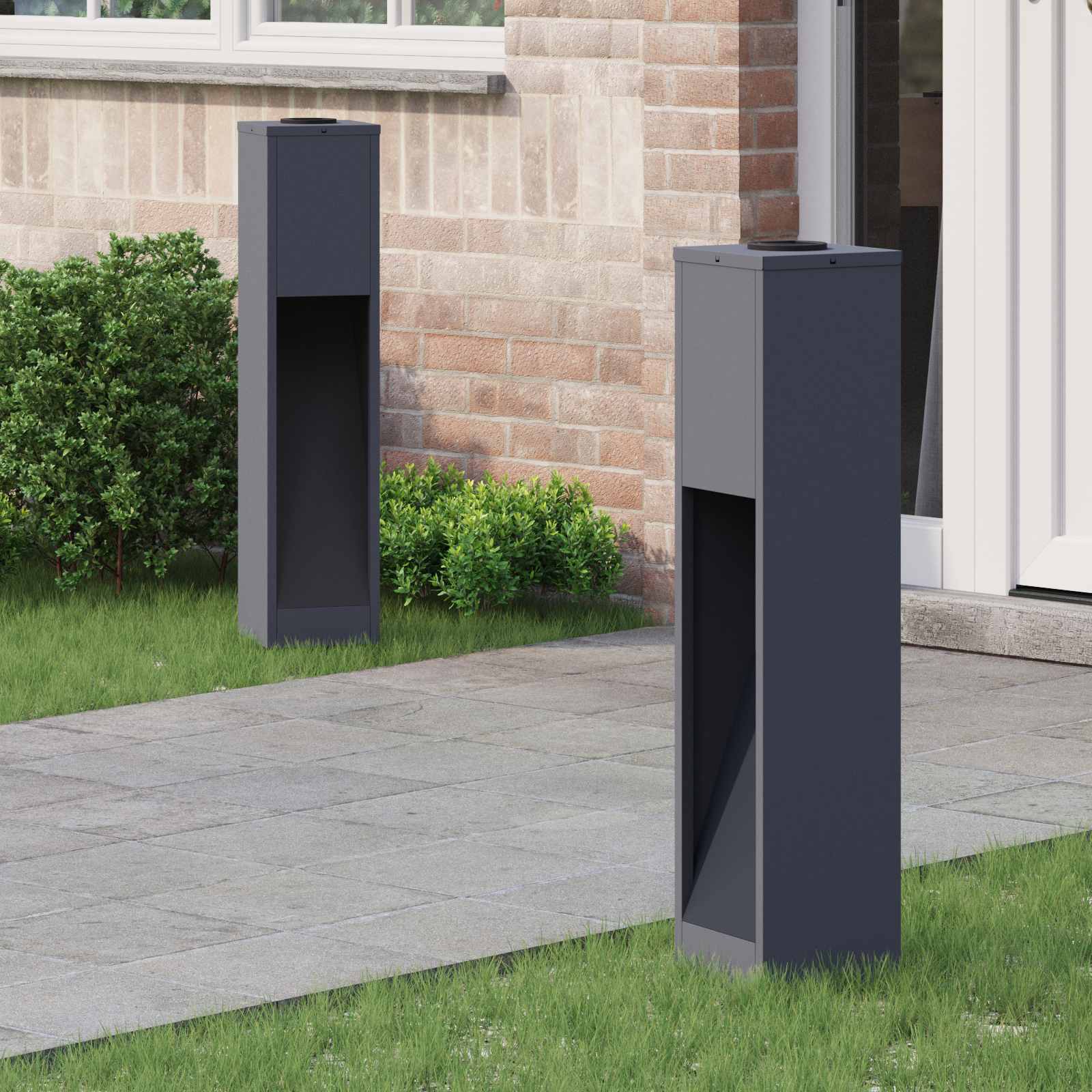 Solar LED path light 2 pcs Anthracite