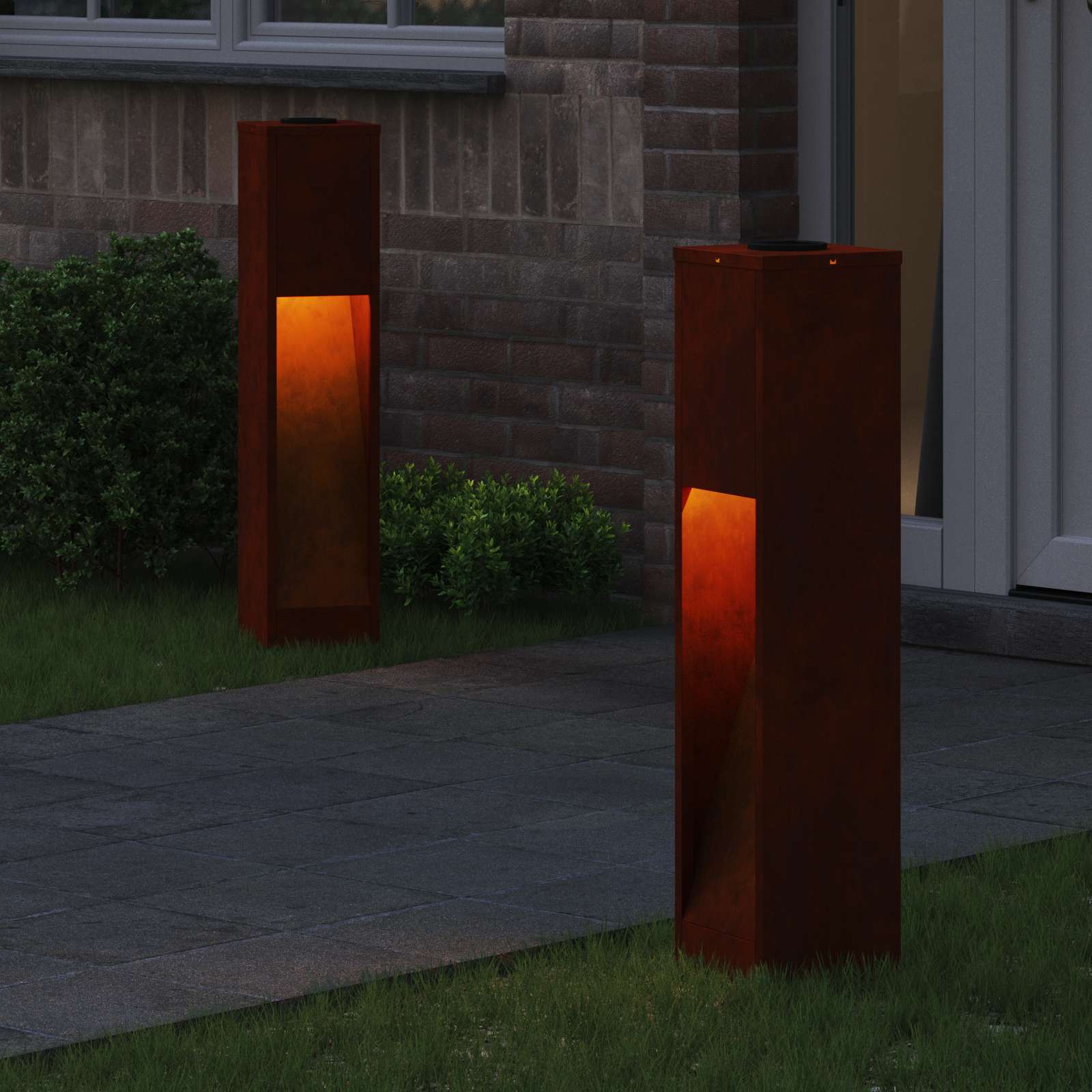 Saulės LED takų šviestuvas 2 pcs Cinkuotas Cinkuotas