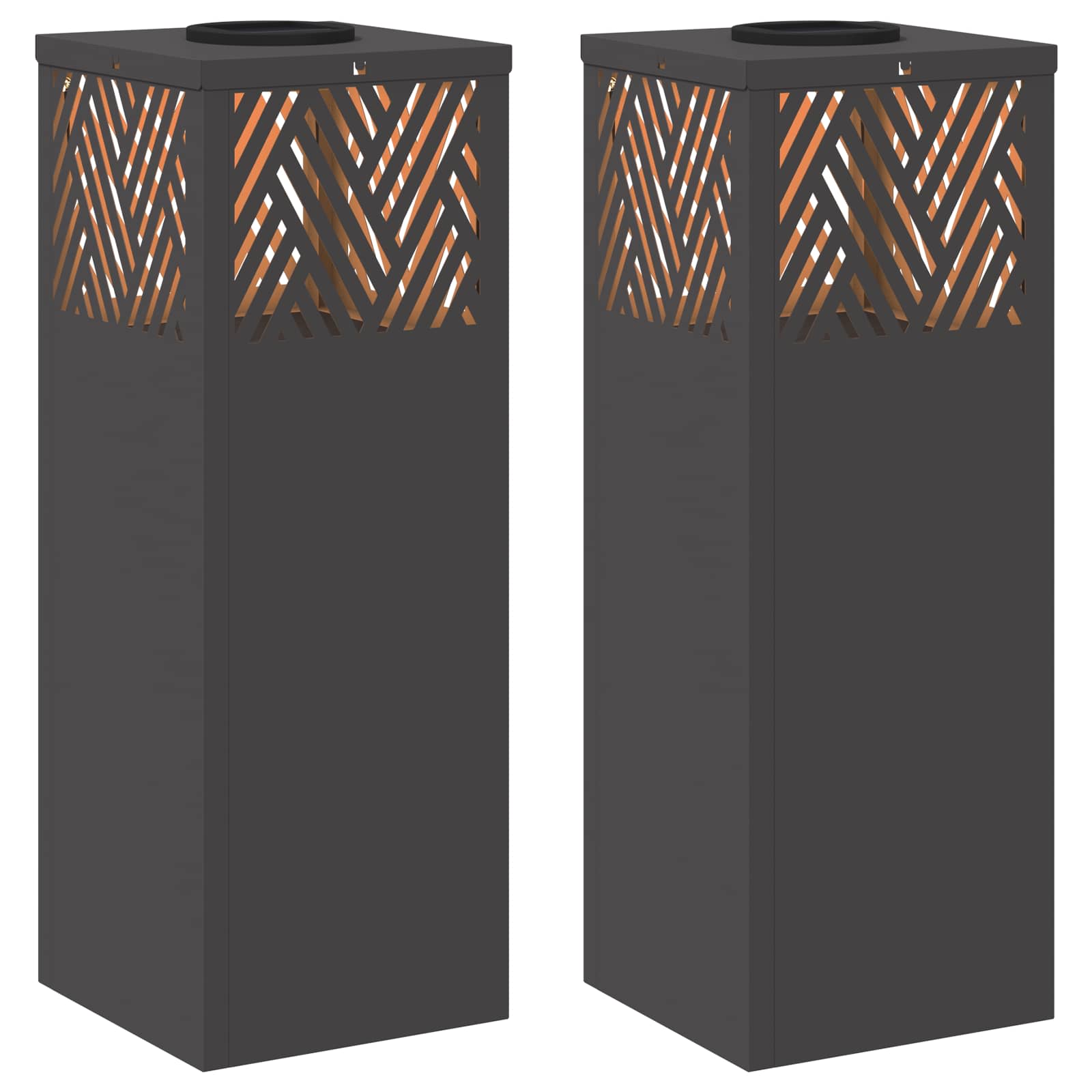 Saulės LED šaligatvio šviesa Eglutė 2 pcs Juoda