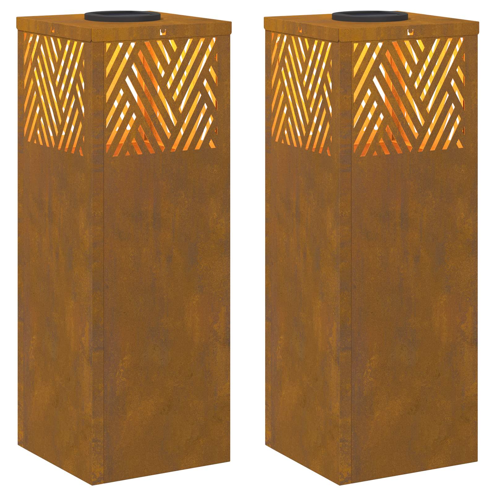 Saulės LED šaligatvio šviesa Eglutė 2 pcs Corten plienas