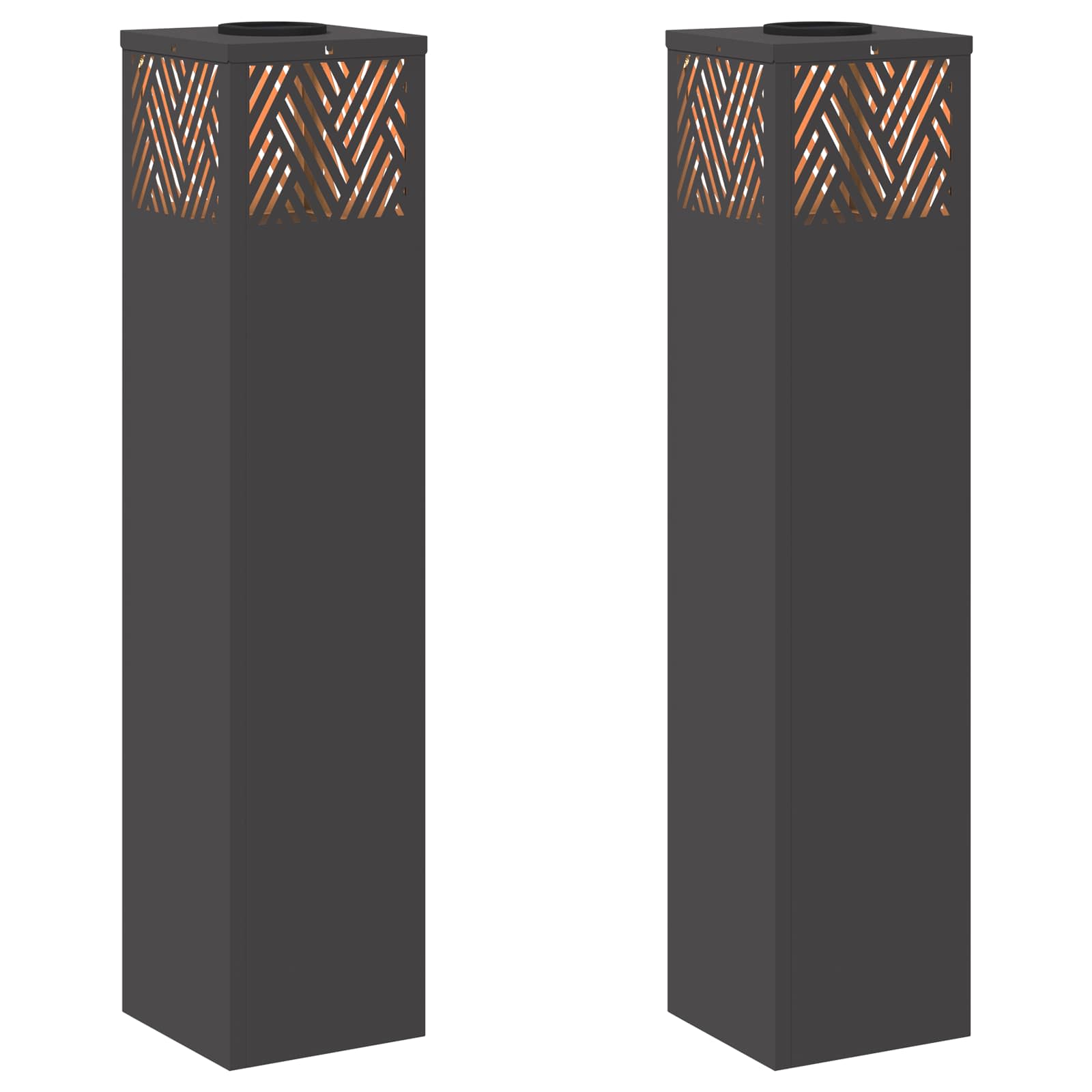 Saulės LED šaligatvio šviesa Eglutė 2 pcs Juoda