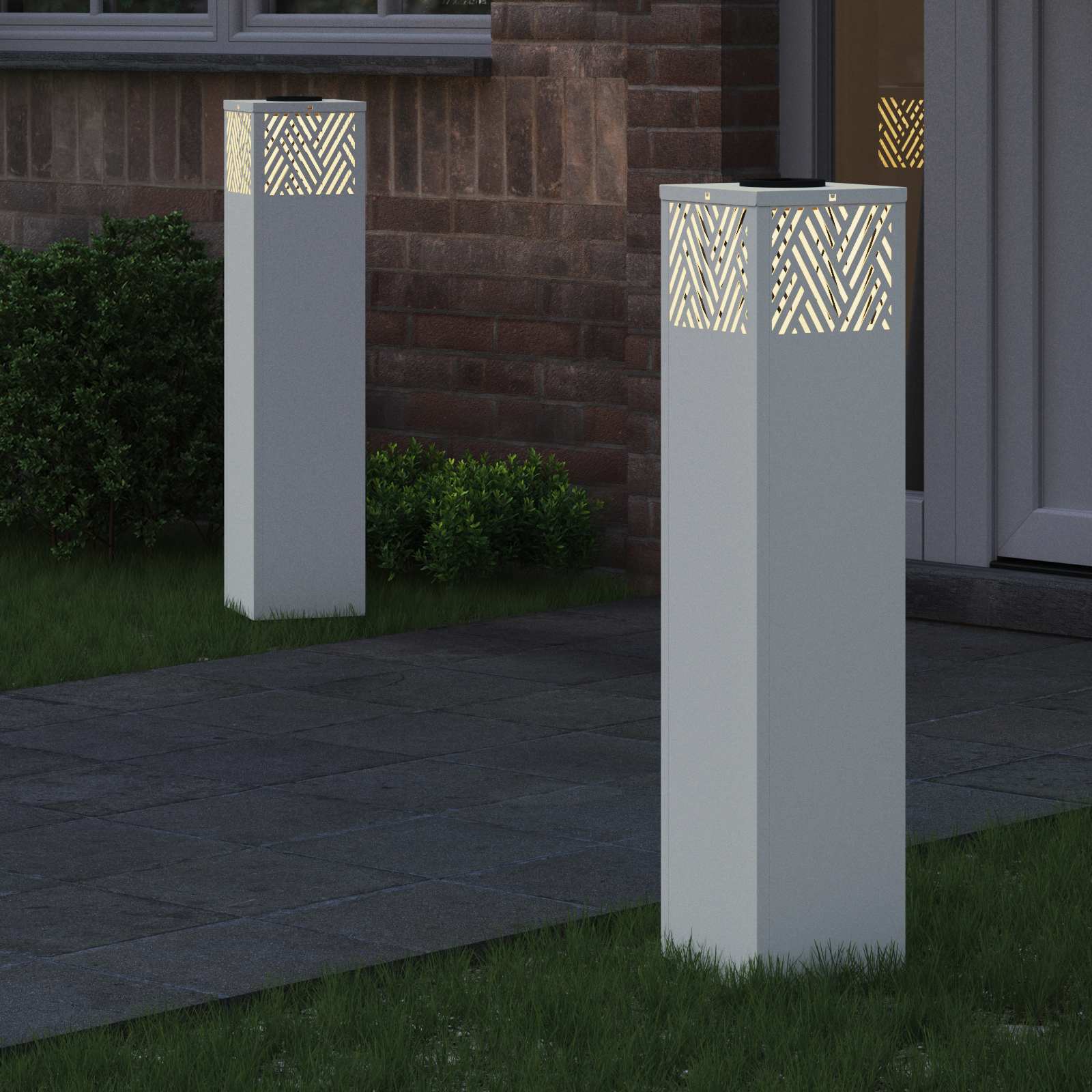 Saulės LED šaligatvio šviesa Eglutė 2 pcs Balta