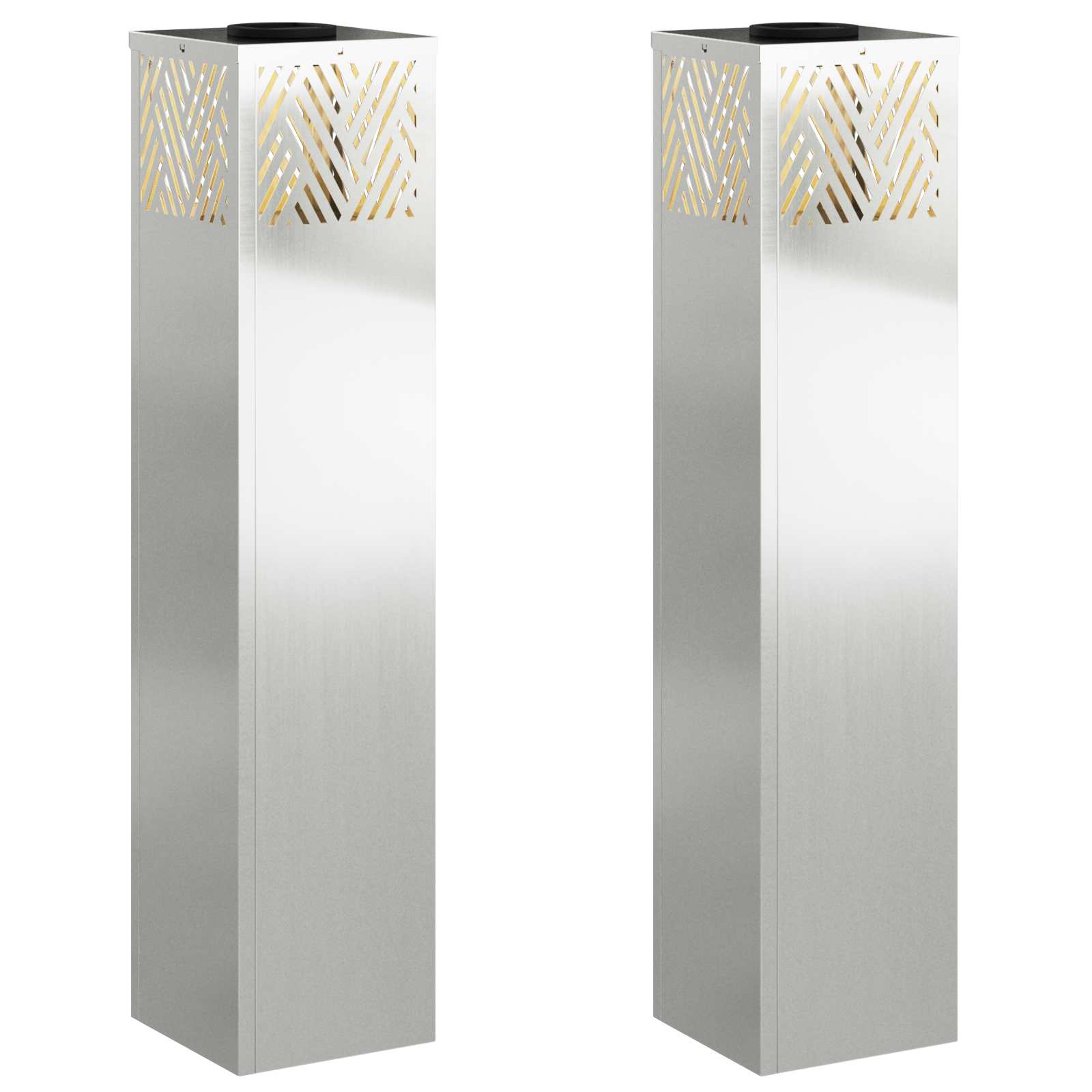Saulės LED šaligatvio šviesa Eglutė 2 pcs Cinkuotas Cinkuotas