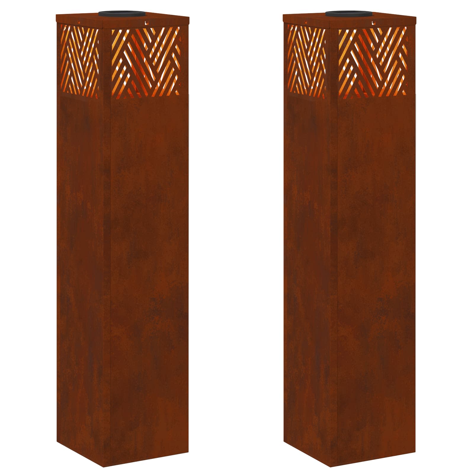 Saulės LED šaligatvio šviesa Eglutė 2 pcs Corten plienas