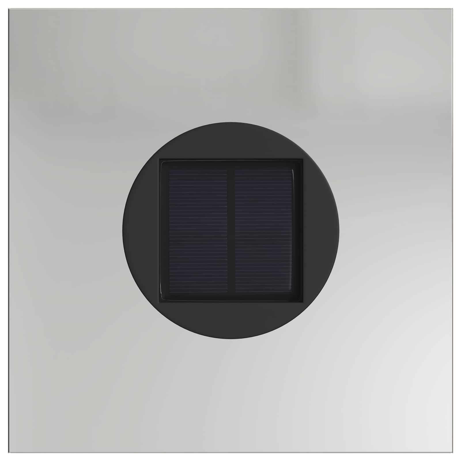 Saulės LED šaligatvio šviesa 2 pcs Sidabro Cinkuota plienas