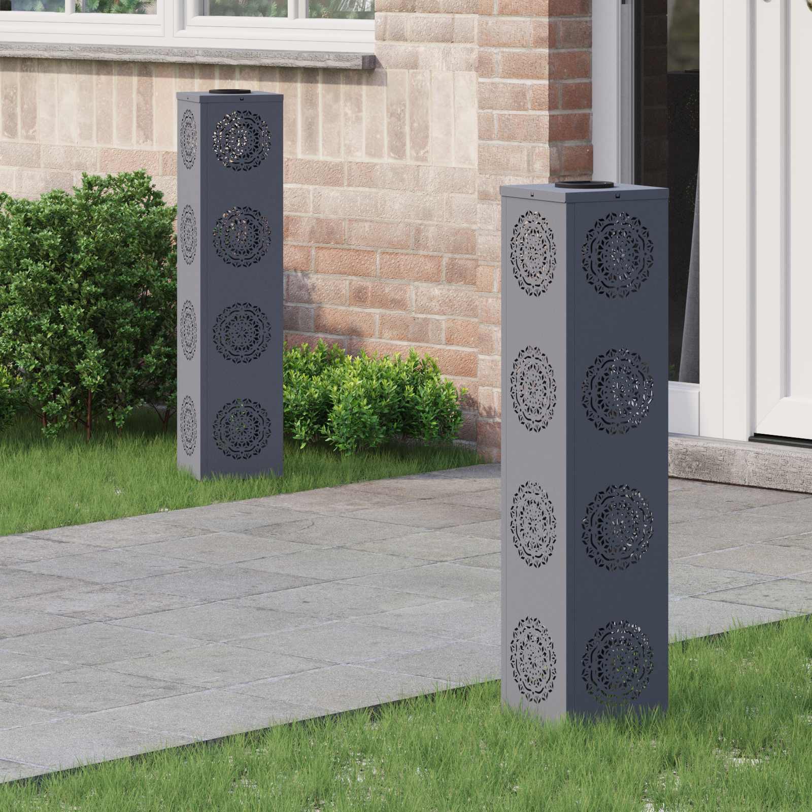 Saulės LED šaligatvio šviesa 2 pcs Antracitas