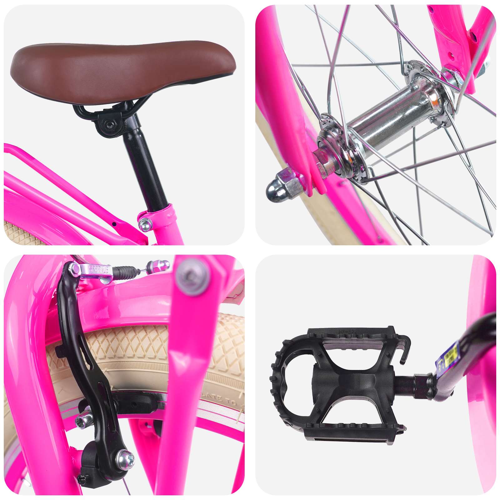 Kids' Bicycle 20 Inch for ages 6-11 Dark Pink